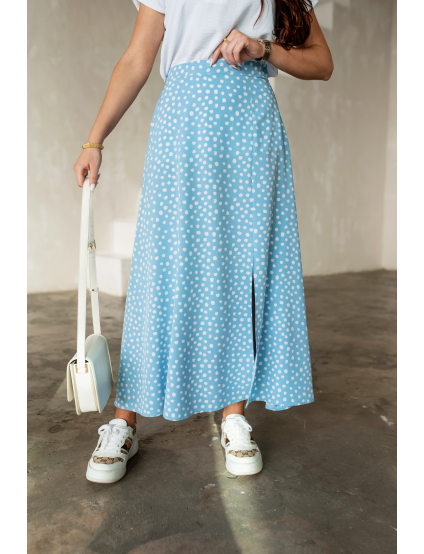 Картинка Спідниця максі блакитна з принтом